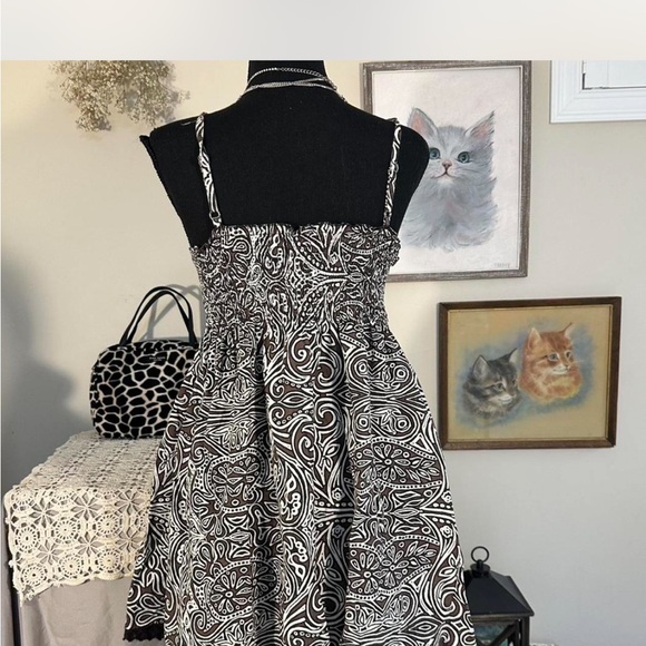 No Boundaries Black and White Paisley Mini Dress - Picture 4 of 6